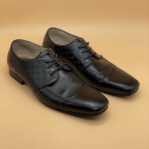 Stacy Adams Oxford Dress Shoes Men’s 11.5M Printed Black Leather 24655 Formal main image 4